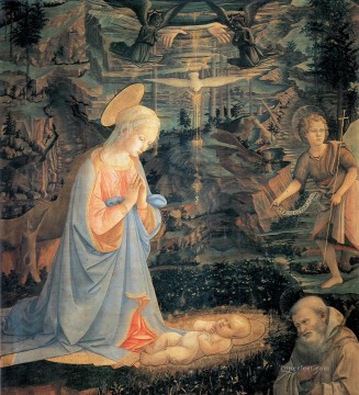 jesús Painting - la adoración del niño jesús Filippo Lippi religioso cristiano